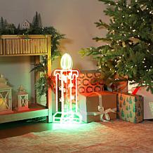 Fraser Hill Farm 23.6-in. 3D Neon LED Candle with Multicolor Light ...