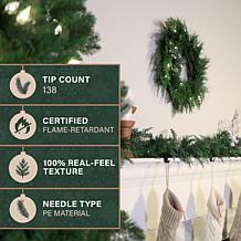 Fraser Hill Farm 24-in. Real Feel Cedar Pre-Lit Artificial Christma...