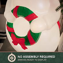 Fraser Hill Farm 24.8-in. Snowman holding Wreath Blow Mold with LED...