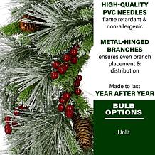 Fraser Hill Farm 25-In. Lightly Flocked Wreath Door or Wall Hanging...