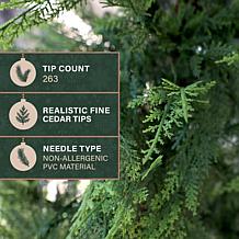 Fraser Hill Farm 4-Ft. Alpine Cedar Pre-Lit Artificial Christmas Tr...
