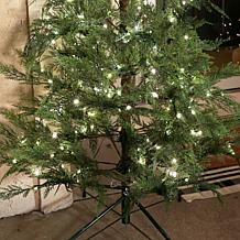Fraser Hill Farm 4-Ft. Alpine Cedar Pre-Lit Artificial Christmas Tr...