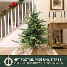 Fraser Hill Farm 4-Ft. Foxtail Pine Unlit Artificial Christmas Tree...