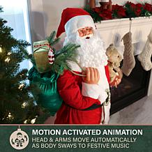 Fraser Hill Farm 4.9-Ft. Traditional Animated Musical Dancing Santa...