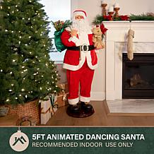 Fraser Hill Farm 4.9-Ft. Traditional Animated Musical Dancing Santa...