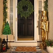 Fraser Hill Farm 5.1-Ft. Resin Gold Nutcracker Statue with Scepter,...