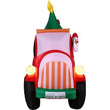 Fraser Hill Farm 6 ft. Tall Pre-Lit Inflatable Christmas Pickup Truck