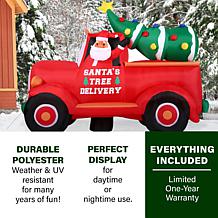 Fraser Hill Farm 6 ft. Tall Pre-Lit Inflatable Christmas Pickup Truck