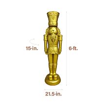 Fraser Hill Farm 6-Ft. Traditional Nutcracker with Open Lid Hat in ...