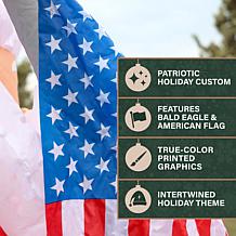 Fraser Hill Farm 6.1-Ft. Santa Claus Inflatable with Eagle, America...