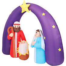 Fraser Hill Farm 7 Ft. Pre-Lit Inflatable Nativity Scene