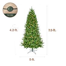 Fraser Hill Farm 7.5-Ft. North Star Pine Pre-Lit Artificial Christm...