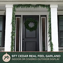 Fraser Hill Farm 9-Ft. Real Feel Cedar Pre-Lit Artificial Christmas...