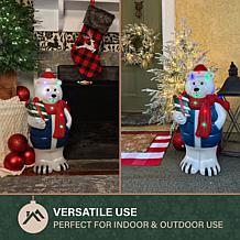 Fraser Hill Farm Fraser Hill Farm 30” Polar Bear Christmas Blow Mold