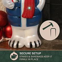 Fraser Hill Farm Fraser Hill Farm 30” Polar Bear Christmas Blow Mold