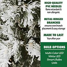 Fraser Hill Farms 9' Flocked Snowy Pine Tree