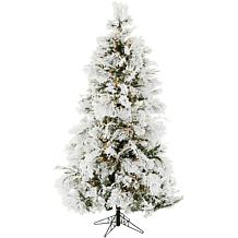 Fraser Hill Farms 9' Flocked Snowy Pine Tree - Multicolor