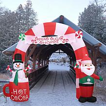 Fraser Hill Farms 9 Ft. Wide Pre-Lit Inflatable Candy Cane Arch