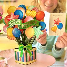 Freshcut Paper Classic Birthday Pop-Up Greeting, Card and Envelope 3pk