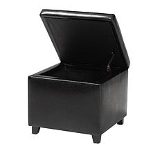 Full Leather Small Storage Cube Ottoman