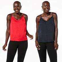 G by Giuliana 2-pack Woven Satin Camisole
