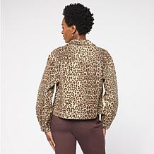 G by Giuliana Animal Print or Solid Color Denim Jacket