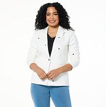 G by Giuliana Black Label Embellished Denim Blazer