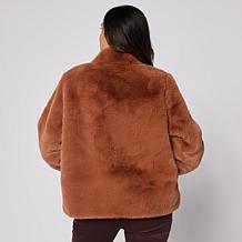 G by Giuliana Black Label Knit Faux Fur Jacket