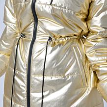 G by Giuliana Black Label Metallic Puffer Jacket
