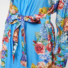 G by Giuliana Black Label Printed Woven Shirt Dress