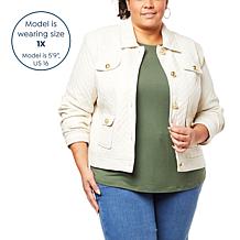 G by Giuliana Black Label Quilted Faux Leather Jacket