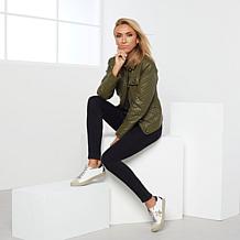 G by Giuliana Black Label Quilted Faux Leather Jacket