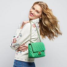 G by Giuliana Black Label Quilted Lamb Leather Crossbody