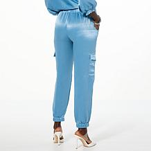 G by Giuliana Black Label Satin Jogger