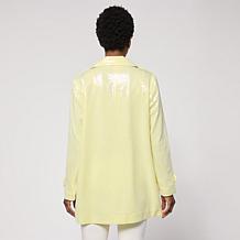 G by Giuliana Black Label Sequin Double Breasted Trench