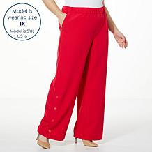 G by Giuliana Black Label Stretch Twill Side Snap Pant