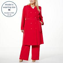 G by Giuliana Black Label Stretch Twill Trench Coat 