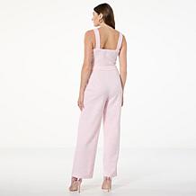 G by Giuliana Black Label Textured Knit Jumpsuit