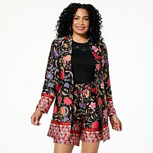G by Giuliana Black Label Woven Elongated Blazer