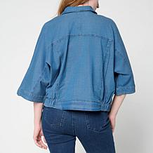 G by Giuliana Button-Front Featherweight Jacket