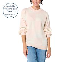 G by Giuliana Checkered Jacquard Pullover Sweater