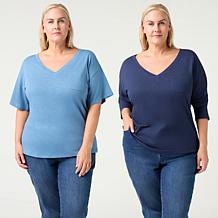 G by Giuliana Cotton Slub Boyfriend Tee