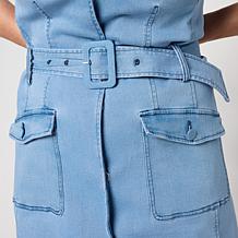 G by Giuliana Denim Dress with Contrast Stitching