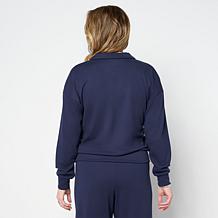 G by Giuliana Diamond Knit Polo Sweatshirt