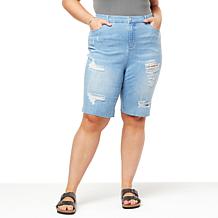 G by Giuliana Distressed Denim Bermuda Short