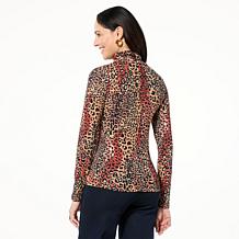 G by Giuliana G-Knit Turtleneck Long-Sleeve Top