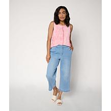 G by Giuliana G5 Denim Cropped Wide Leg Pant