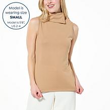G by Giuliana Hacci Knit Convertible Turtleneck Tank