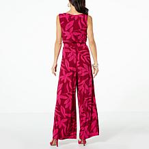 G by Giuliana Jersey Knit Sleeveless Wide Leg Jumpsuit