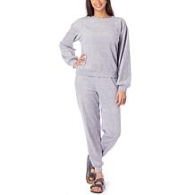 G by Giuliana LounGy 2-piece Cozy Fleece Knit Lounge Set